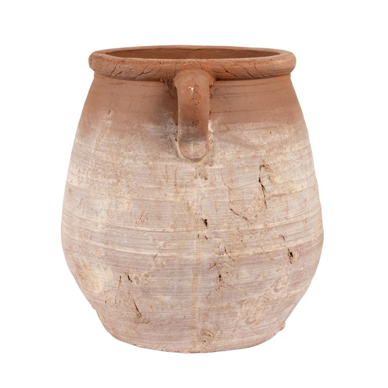 Creative Co-Op Large Orange & Whitewashed Terracotta Urn - Image 5